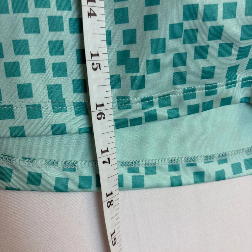 Nike‎ Dri-FIT Women Mint Green Teal Geometric Square Print Tennis Golf Skort M